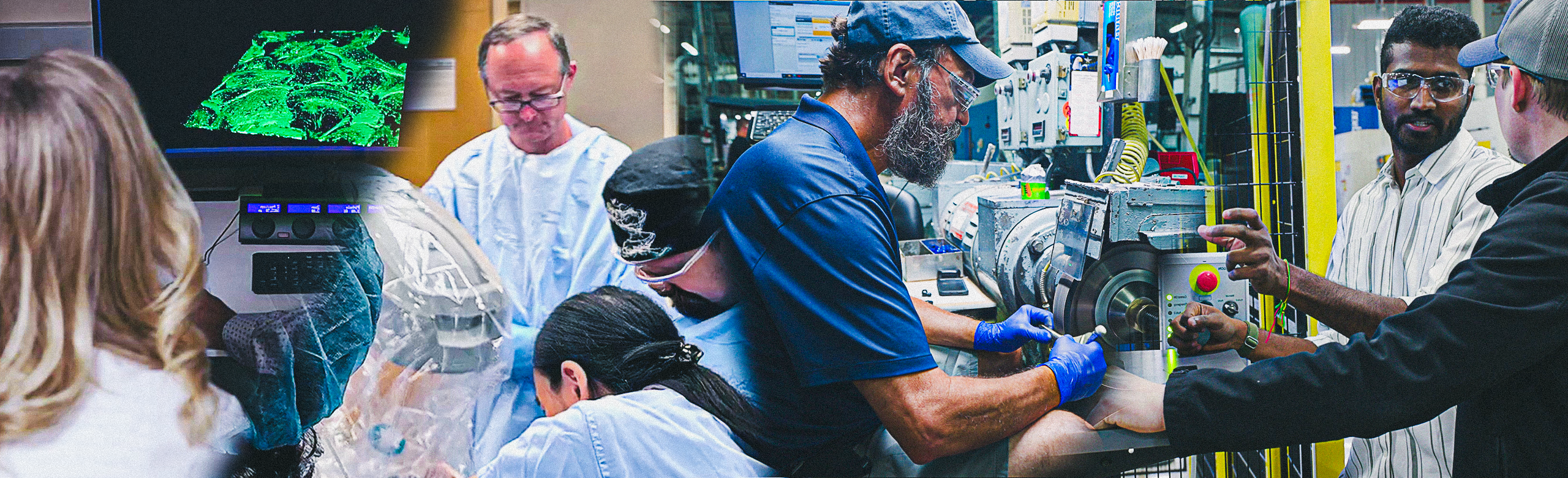 Advanced musculoskeletal technology components arranged on a clean clinical surface.